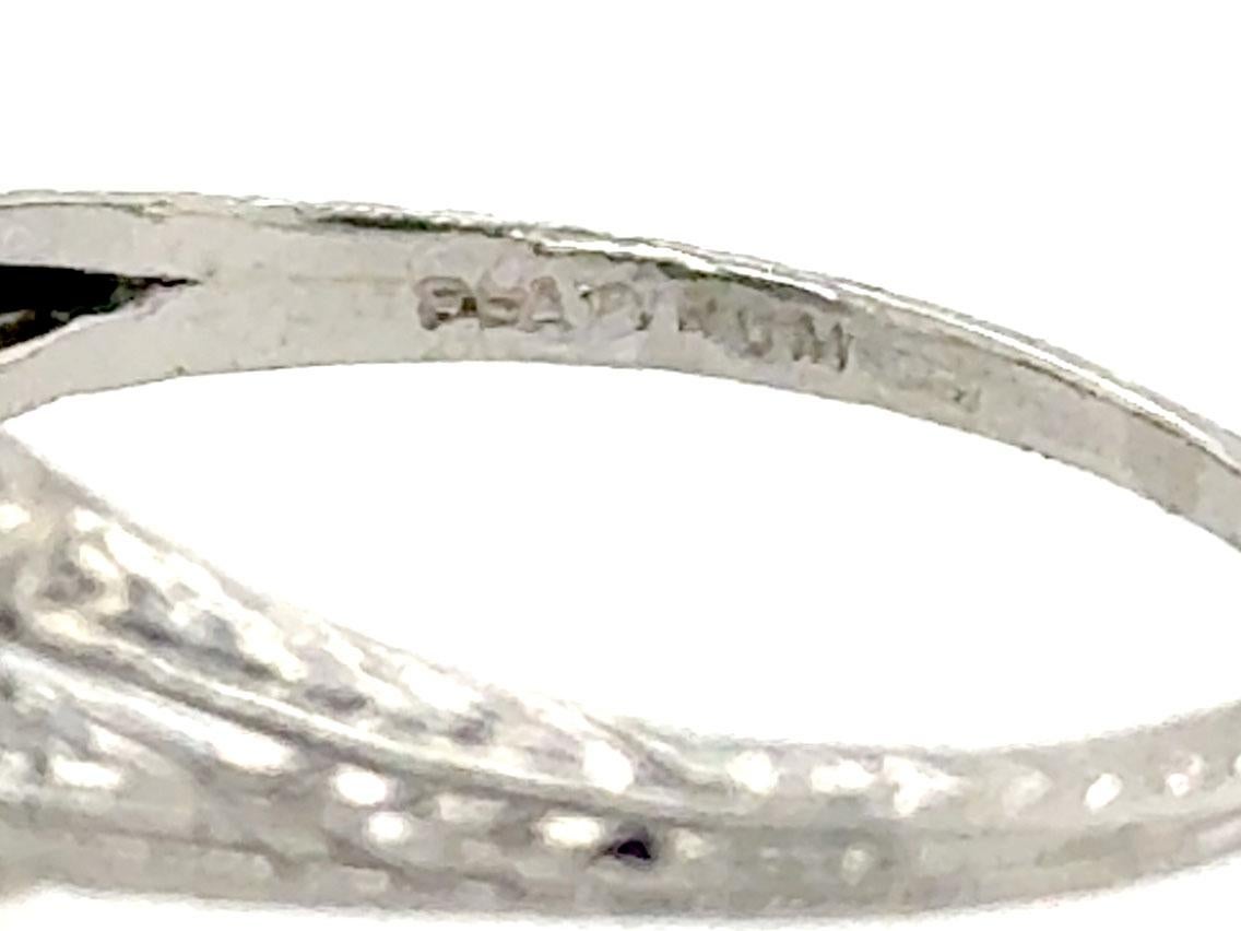 Deco Diamond Engagement Ring 1.06ct Platinum GIA Old Euro Original 1920-1930 In Excellent Condition For Sale In Dearborn, MI