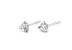 Deco Diamond Stud Earrings Old European .53ct Mined 14K Original 1920's