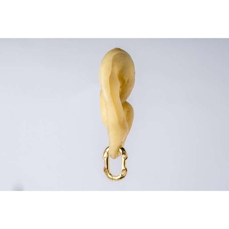 Deco Earring (Extra Small, 0.4 CT, 8 Diamond Slabs, YGA+DIA) For Sale 1