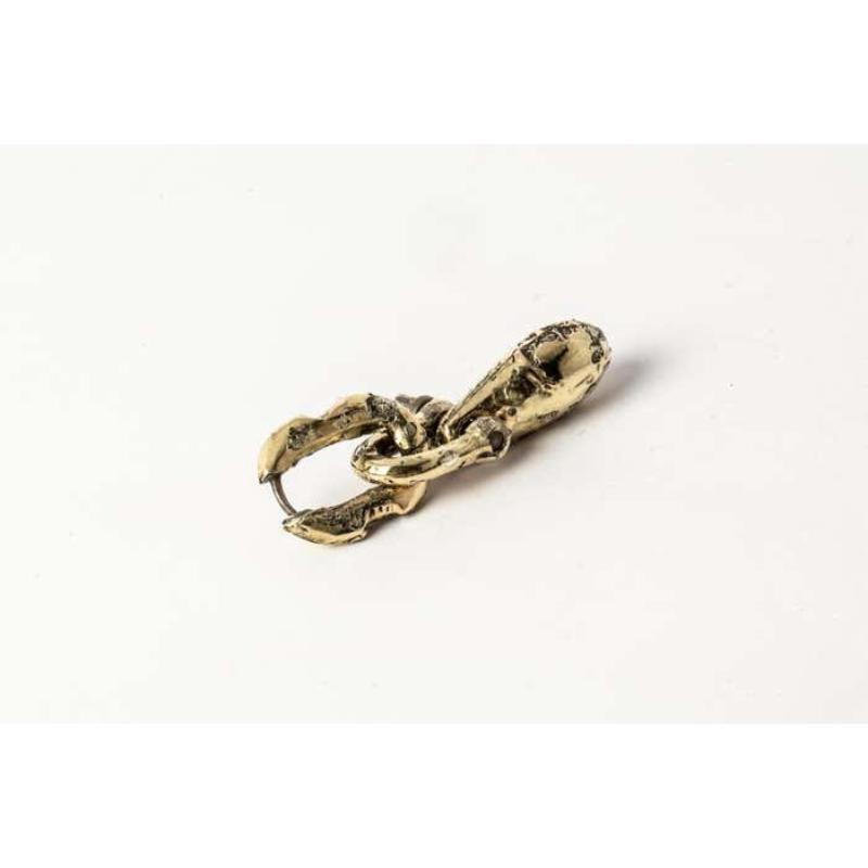 Women's or Men's Deco Earring (Fuse, Extra Small Link, Chrysalis Charm Var., DA18K) For Sale