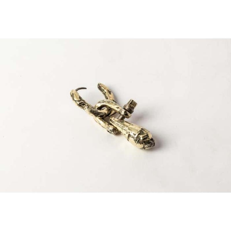 Deco Earring (Fuse, Extra Small Link, Chrysalis Charm Var., DA18K) For Sale 2