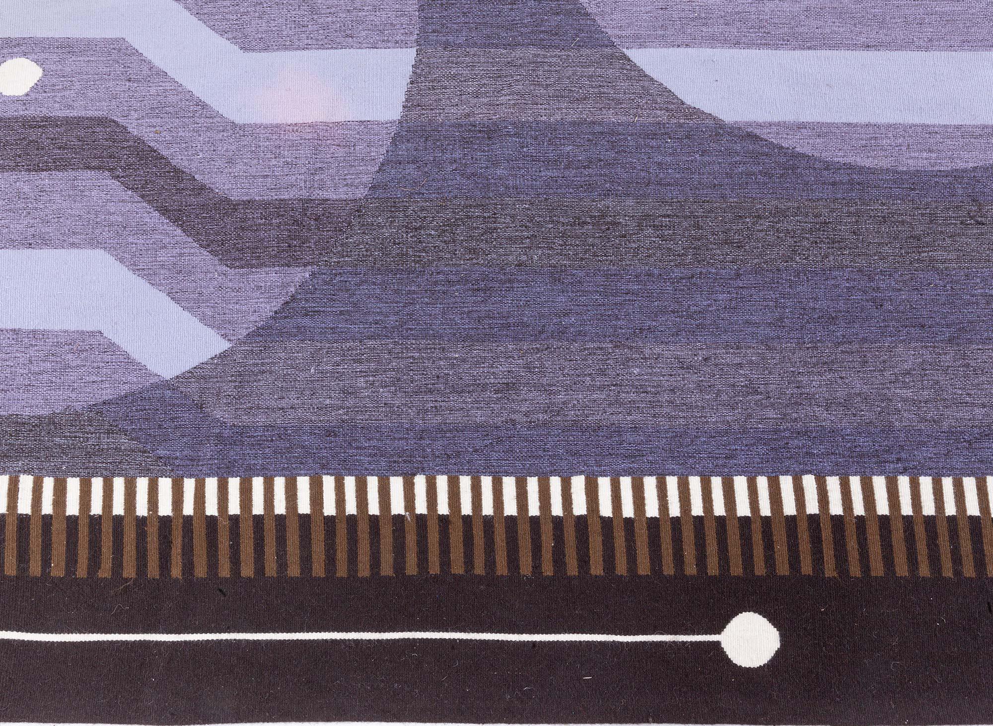 Indien Tapis de couloir tissé plat inspiré par Frank Lloyd Wright en vente