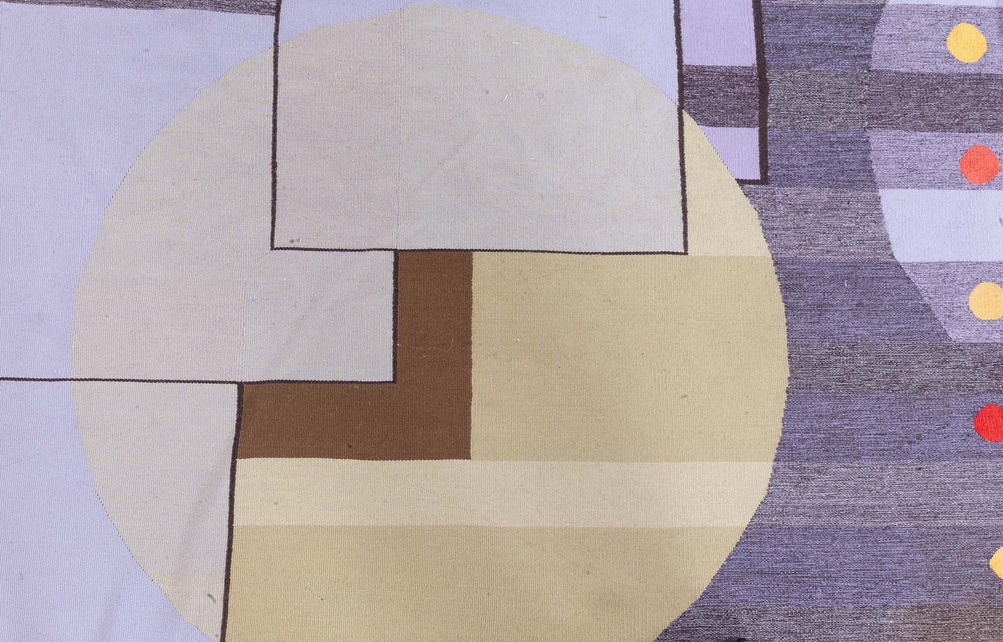 Tissé à la main Tapis de couloir tissé plat inspiré par Frank Lloyd Wright en vente