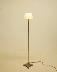 Art Deco Floor Lamp, Nickel Plated Brass & Aluminum, British 1930s