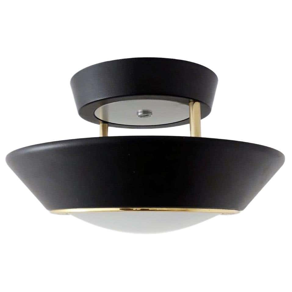 Nuages Deco Flush Mount in Brass by David Duncan For Sale at 1stDibs