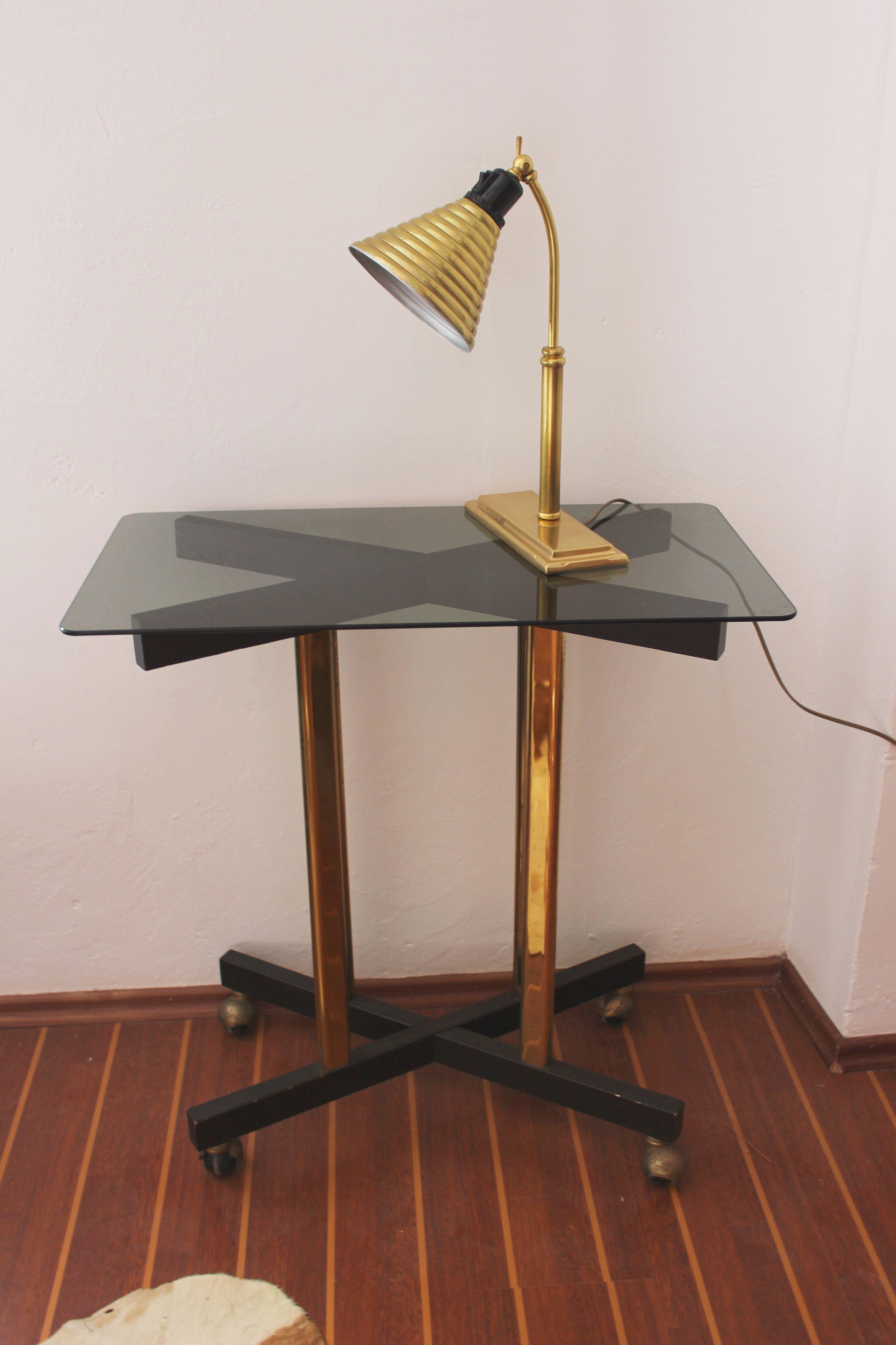 Mid-Century Modern French Deco  Brass Desk Lamp