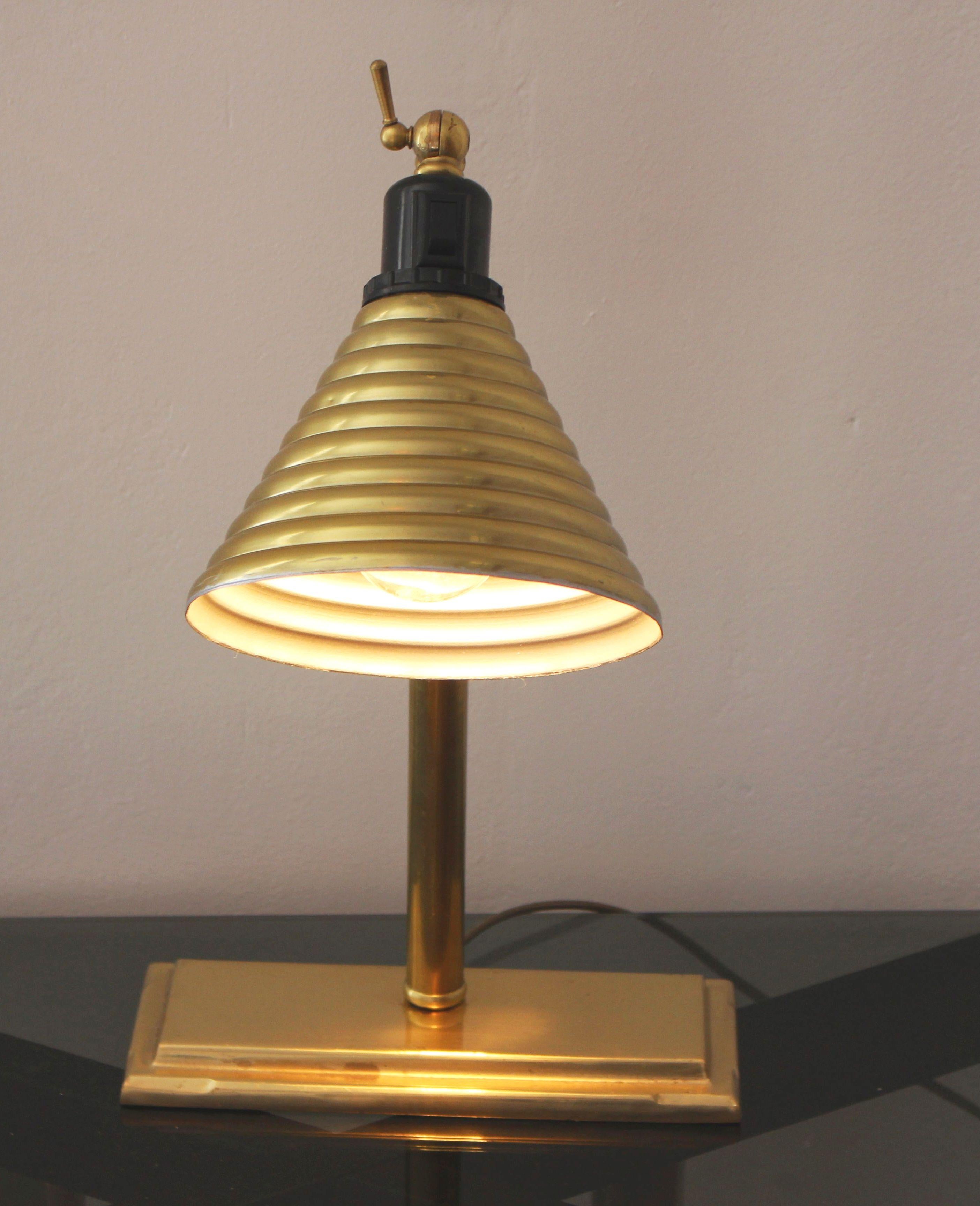 French Deco  Brass Desk Lamp 1