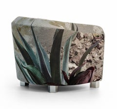 Poltrona "Deco Futura" con struttura in acciaio e fibra di Moroso per Diesel