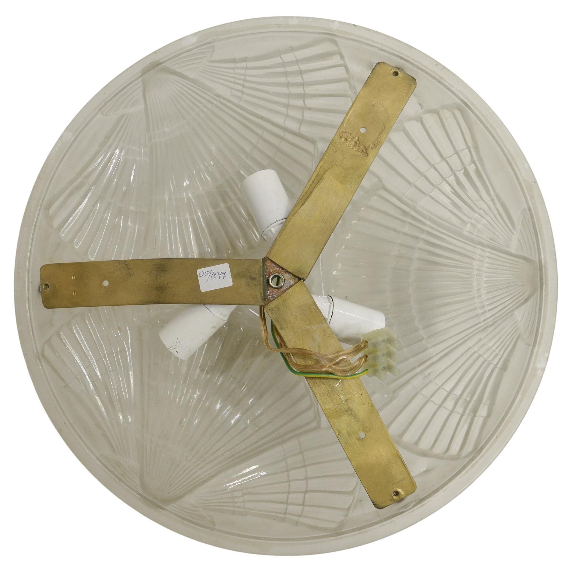 Dèco Glass Ceiling Light (plafonnier en verre) Excellent état - En vente à Alessandria, Piemonte