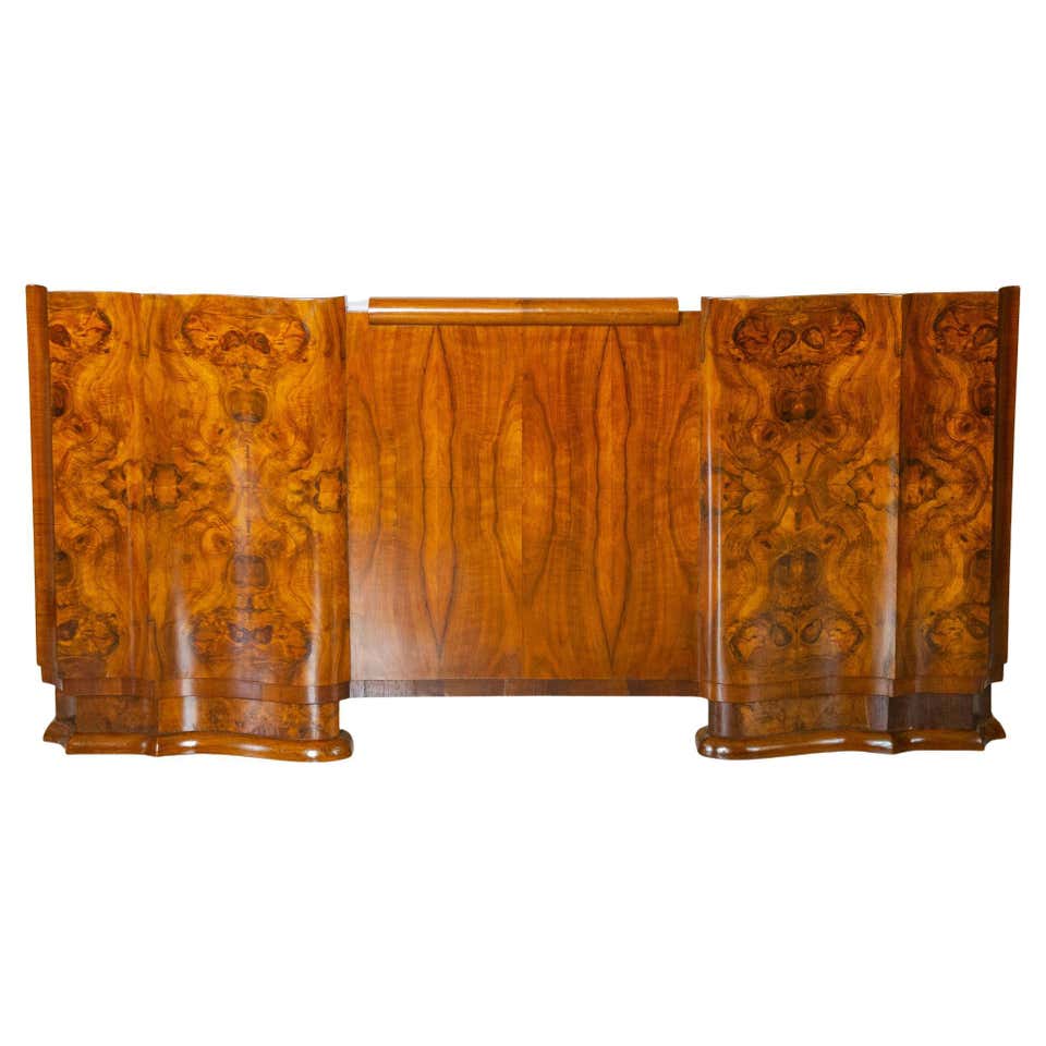 Vintage Walnut Headboard/Baseboard For Sale at 1stDibs