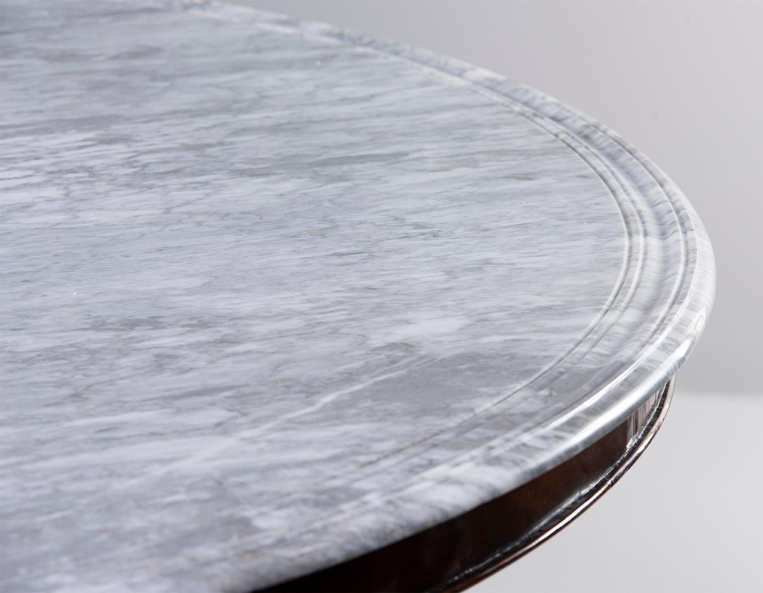 Deco-Inspired Italian Marble Dining Table with Custom Made Base 4