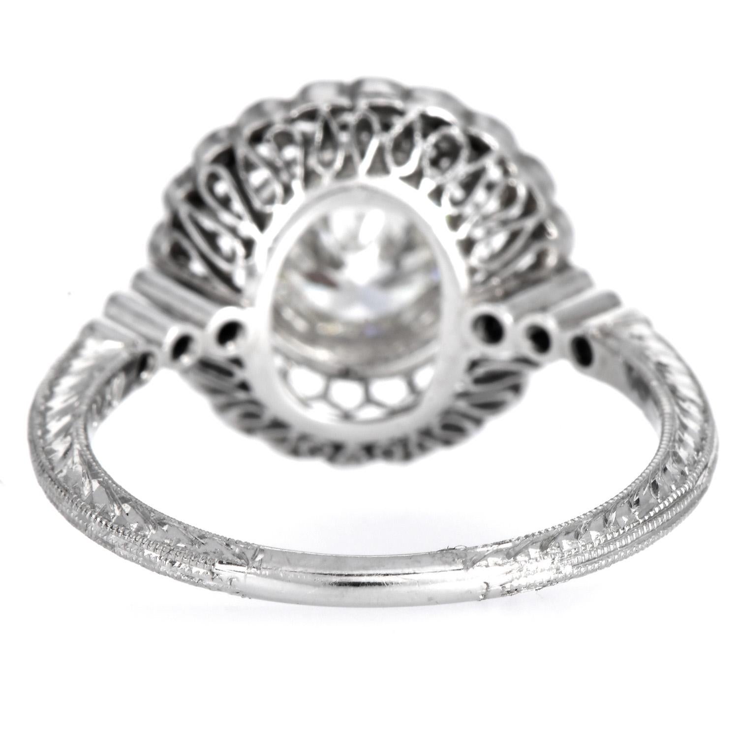Deko  Lace Design 0,93 Karat europäischer Diamant  Verlobungsring 1