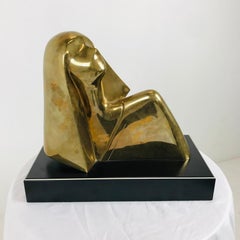 "Deco Lady" Polished Bronze Sculpture by David L. Hostetler