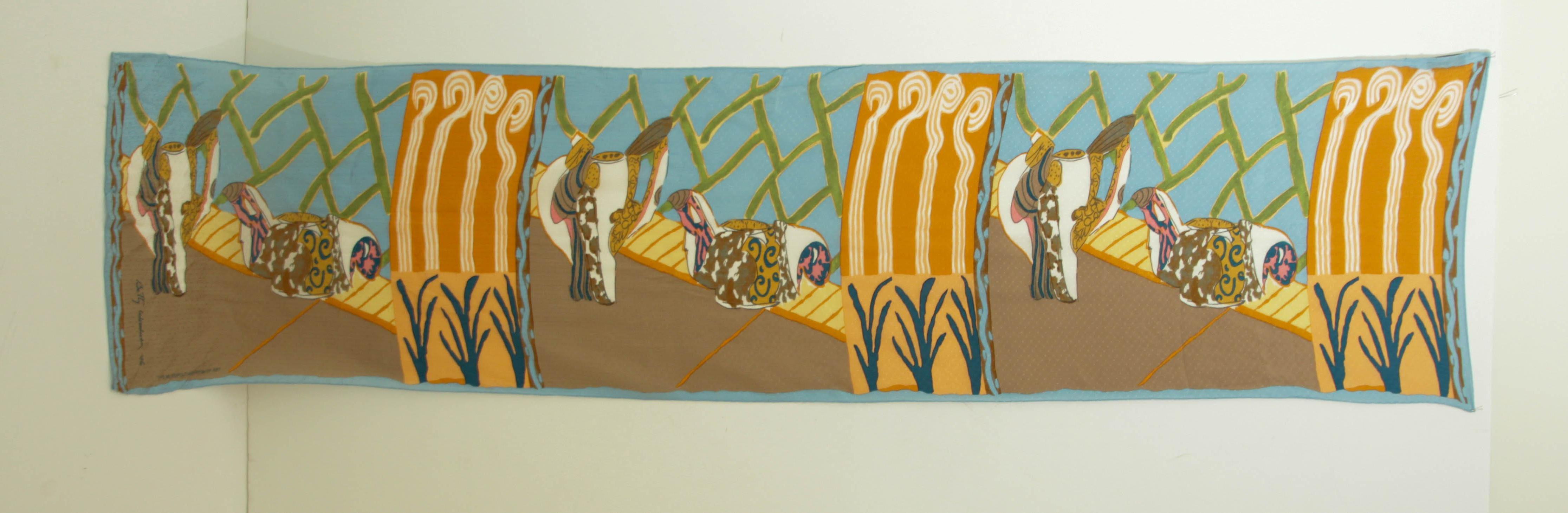 Betty Woodman (estadounidense, 1930-2018). 
Gasa de seda con bordes enrollados a mano.
Después del 