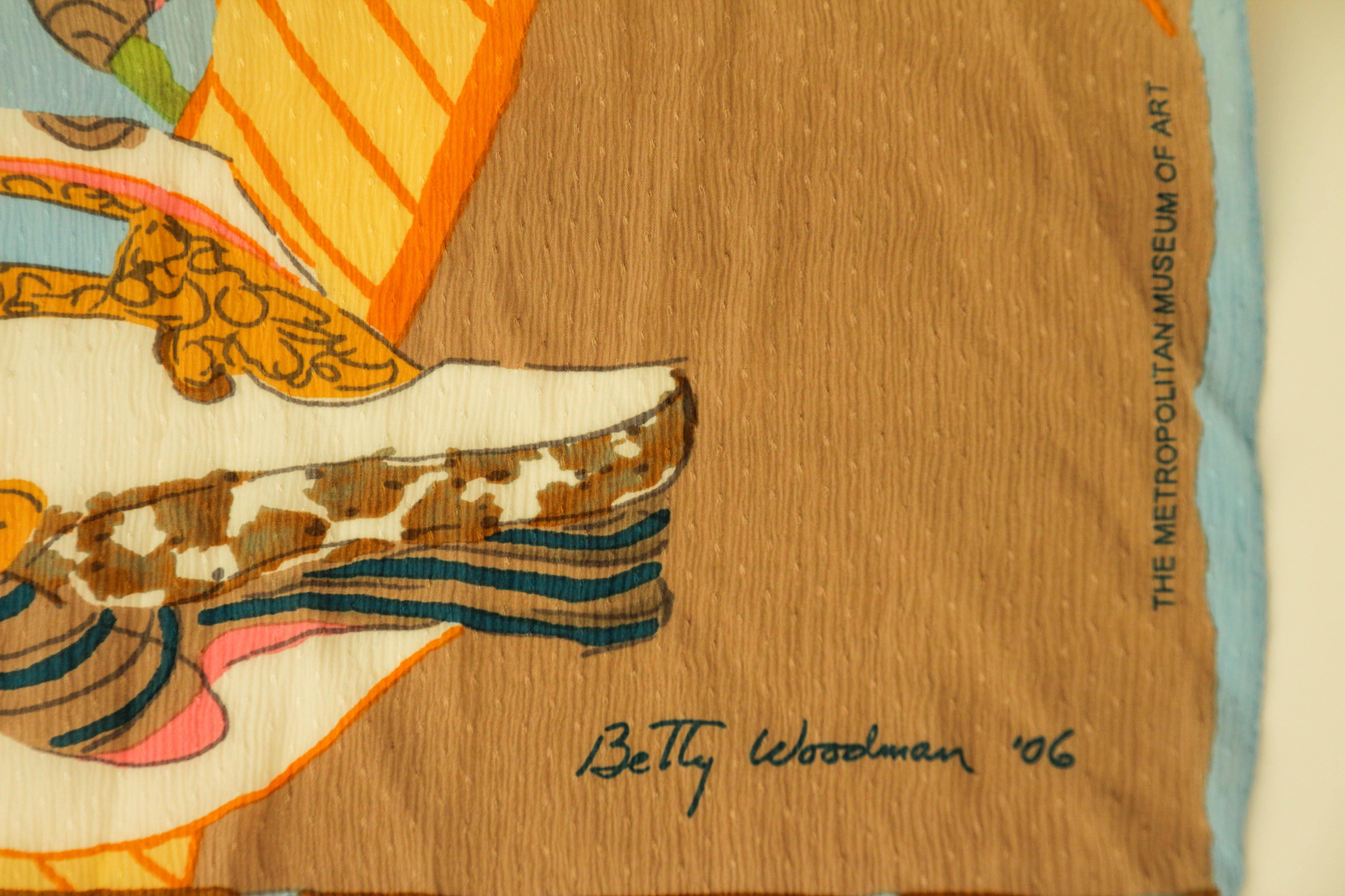 Orilla del lago Deco de  Pañuelo de seda Museo Betty Woodman en venta 1