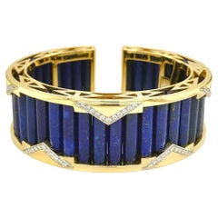 Deco Lapis Lazuli Gold Bracelet