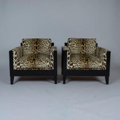 Deco Leopard Club Chairs