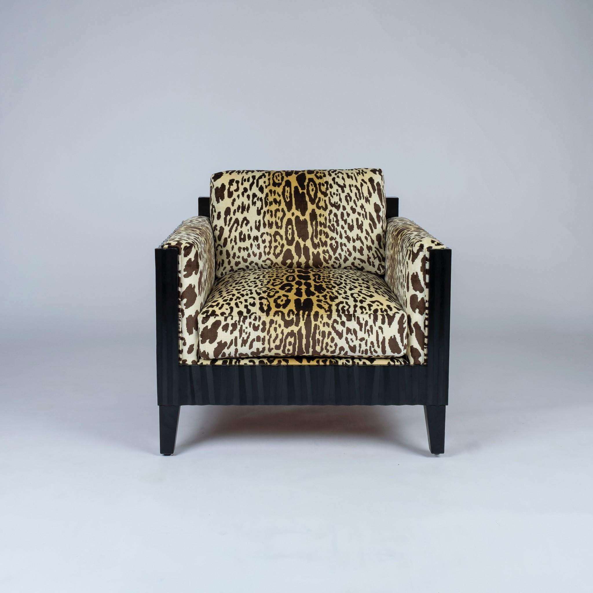 Art Deco Deco Leopard Club Chairs