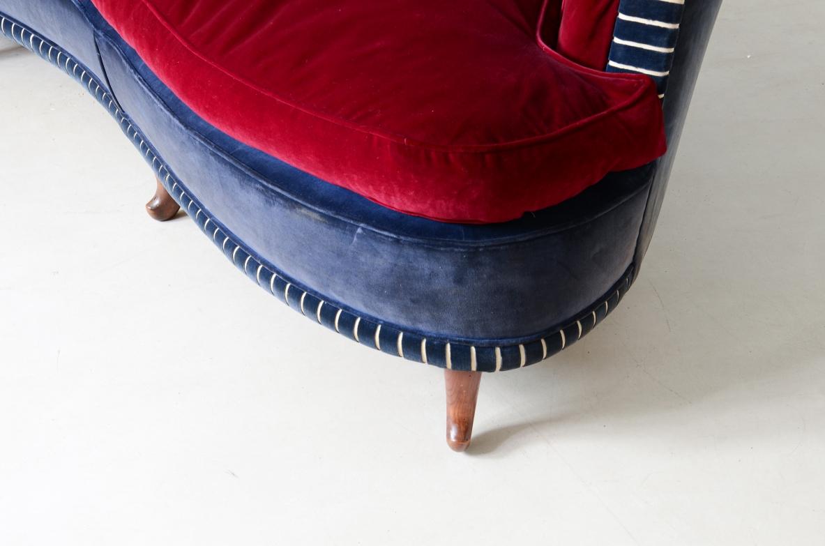 Velours Ensemble de salon Decò aux formes courbes en vente