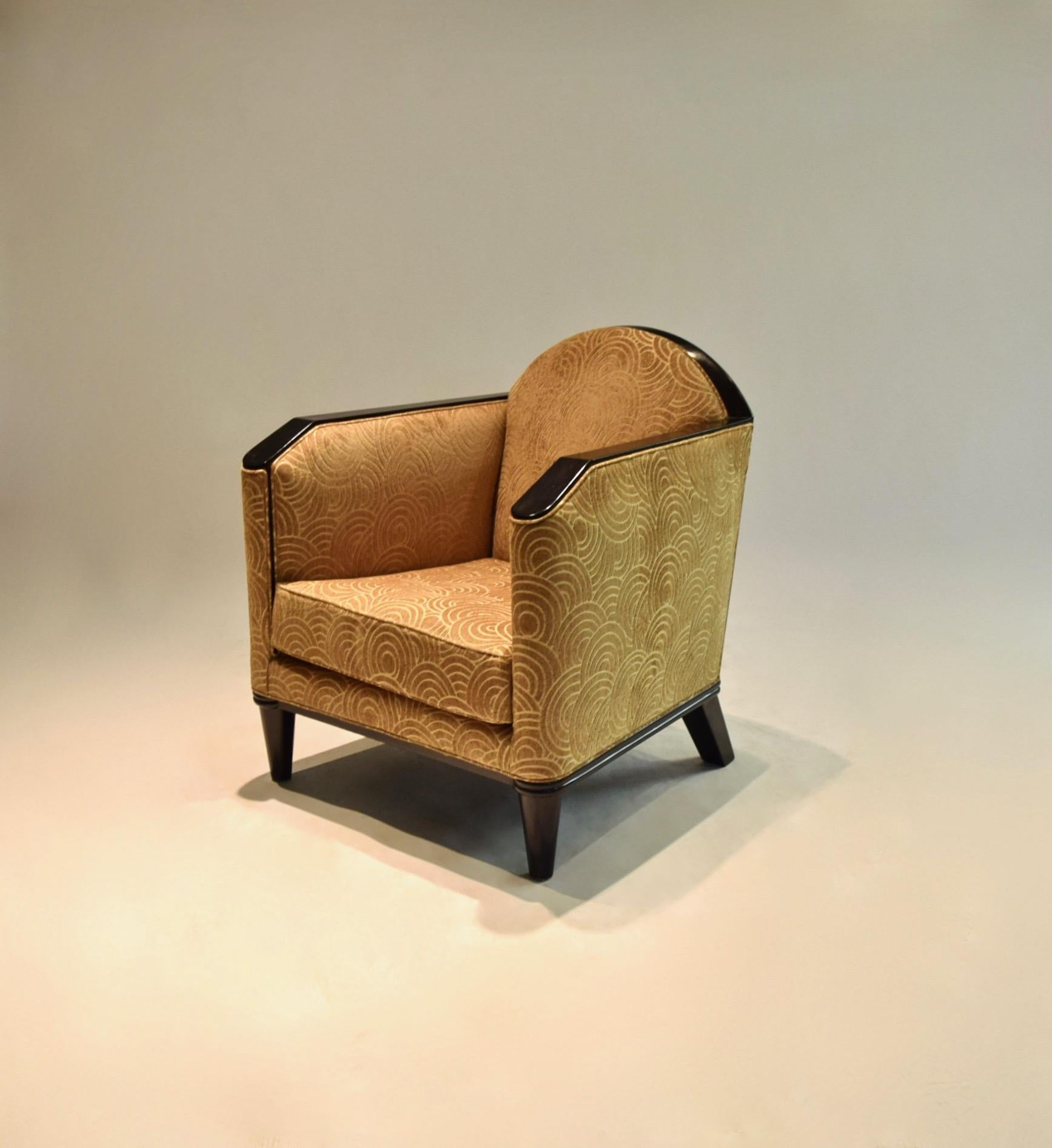 Deco Lounge Chair by Pierre Chareau, France, circa 1925 For Sale 2