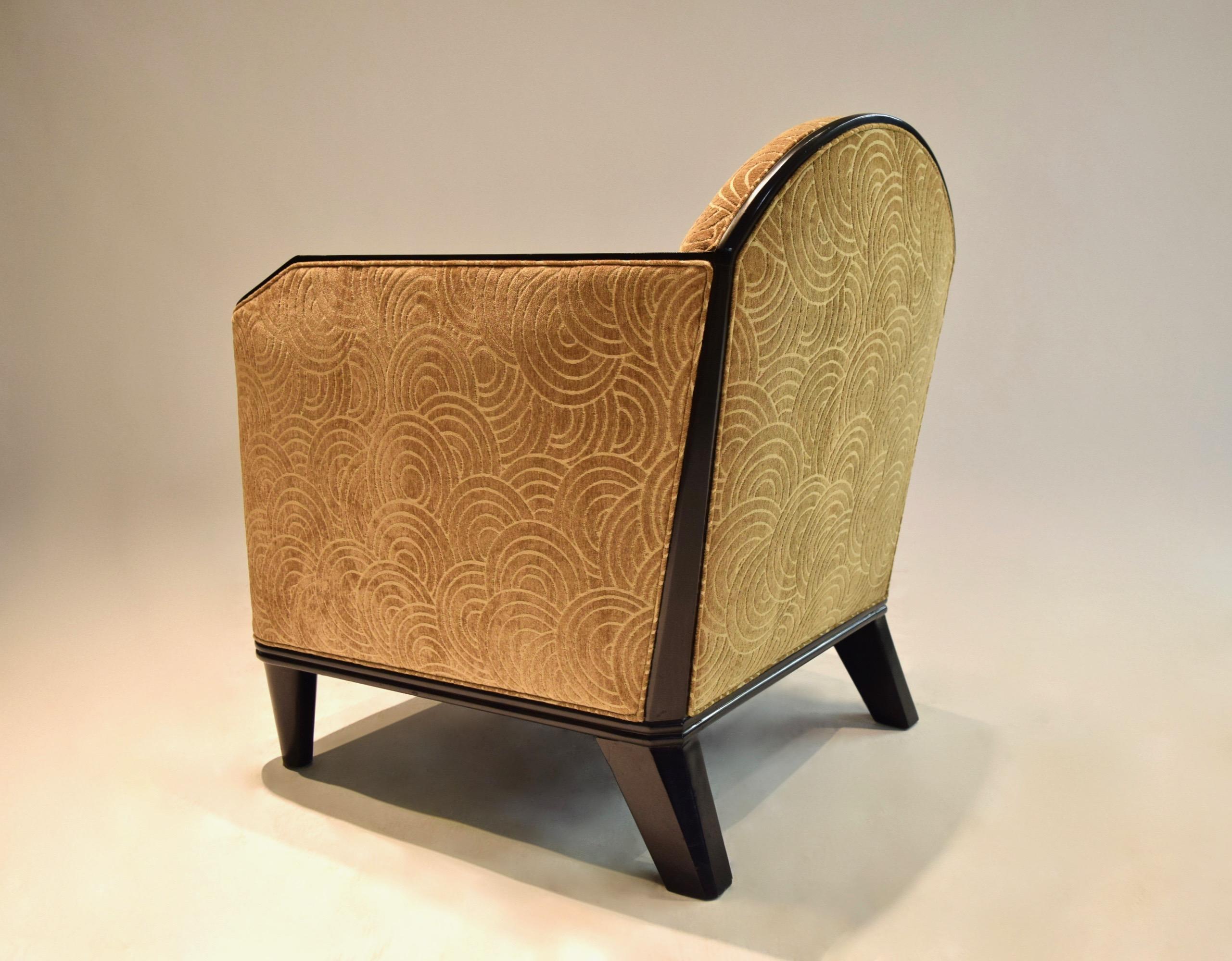 French Deco Lounge Chair by Pierre Chareau, France, circa 1925 For Sale