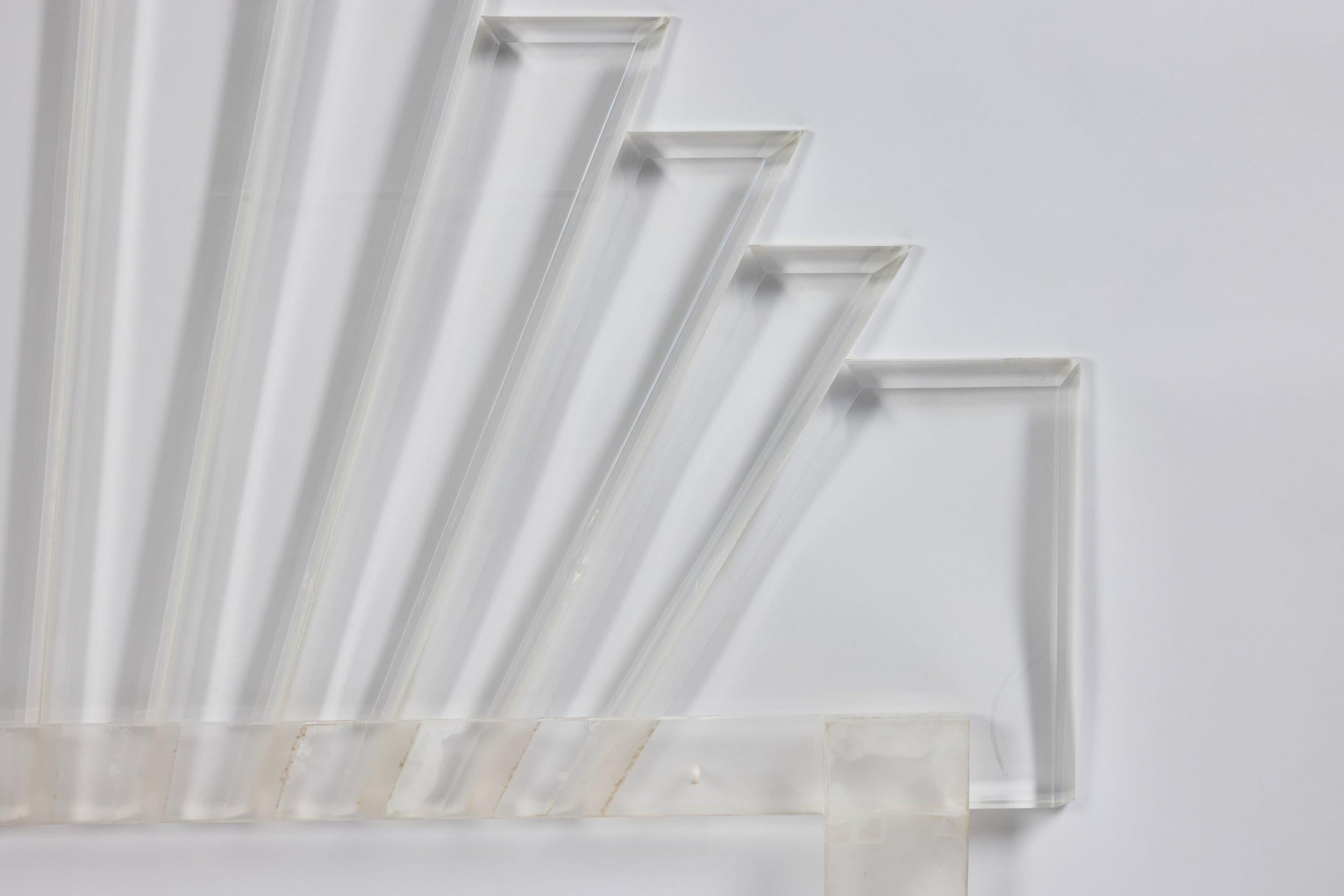 Italian Deco Lucite Headboard, King For Sale