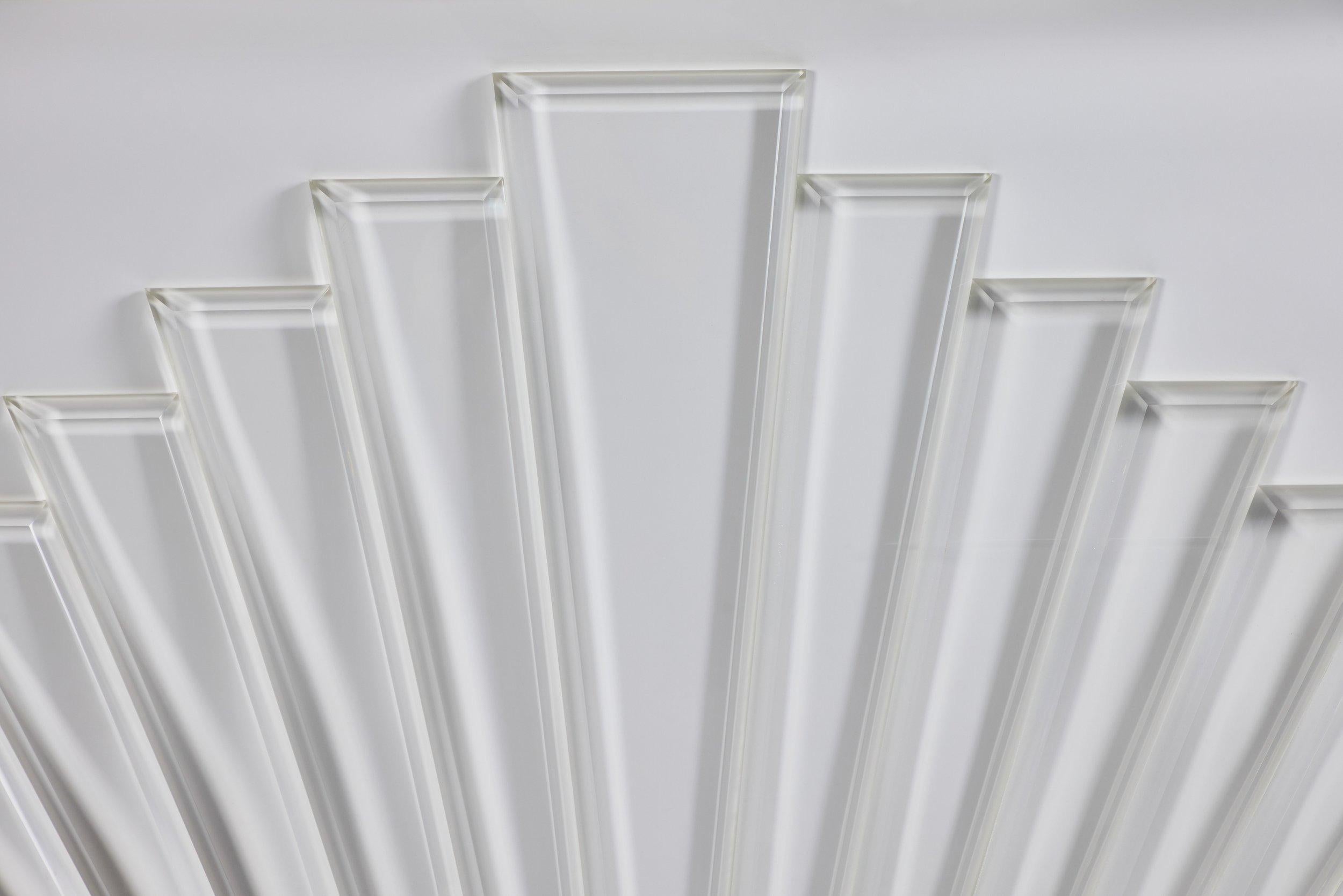 Deco Lucite Headboard, King In Excellent Condition For Sale In Studio City, CA
