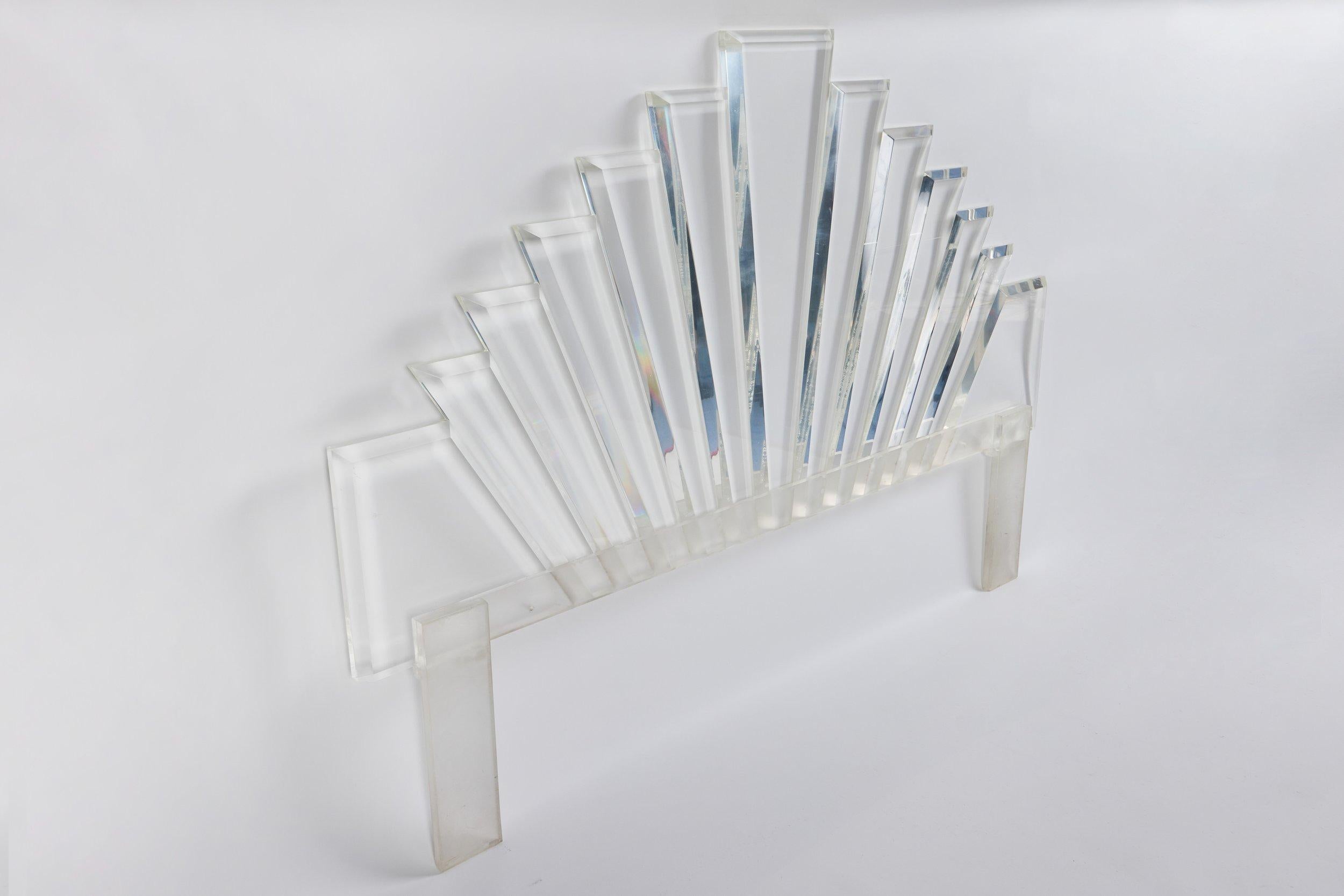 Deco Lucite Headboard, King For Sale 1