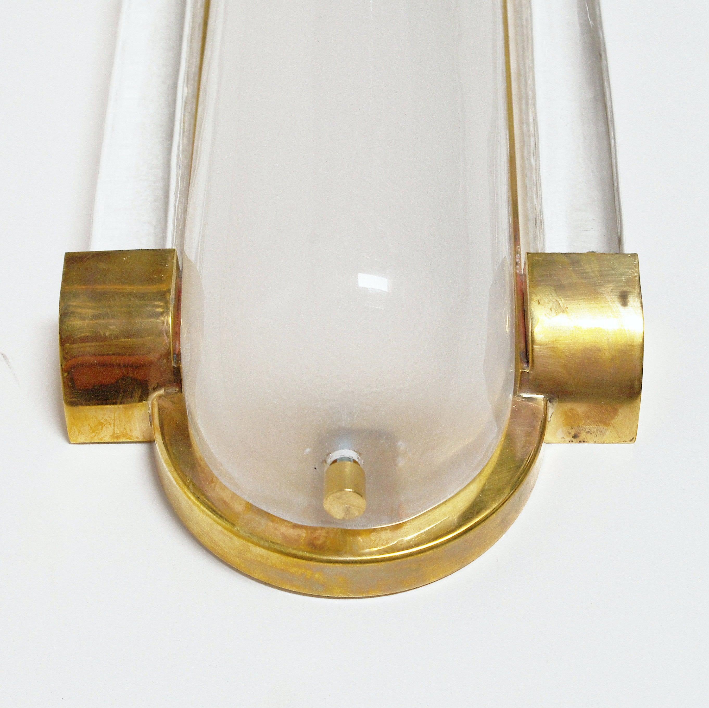 Frosted Deco Lungo Sconce / Flushmount by Fabio Ltd For Sale