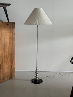 Deco Machine Age Nickel and Bakelite floor lamp