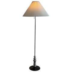 Deco Machine Age Nickel and Bakelite floor lamp