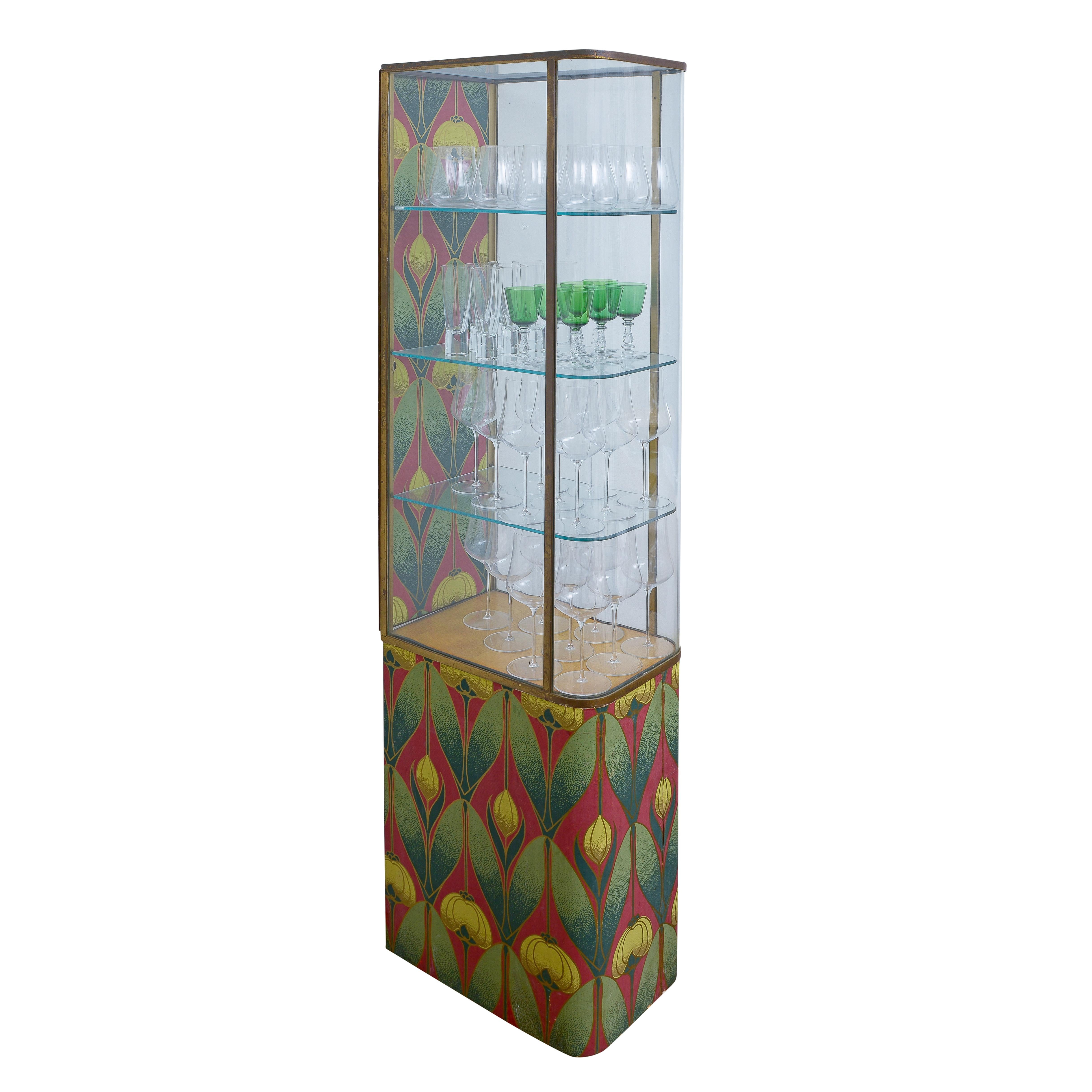 Vitrina Deco Mágica de Latón y Cristal Años 30 Francés en venta