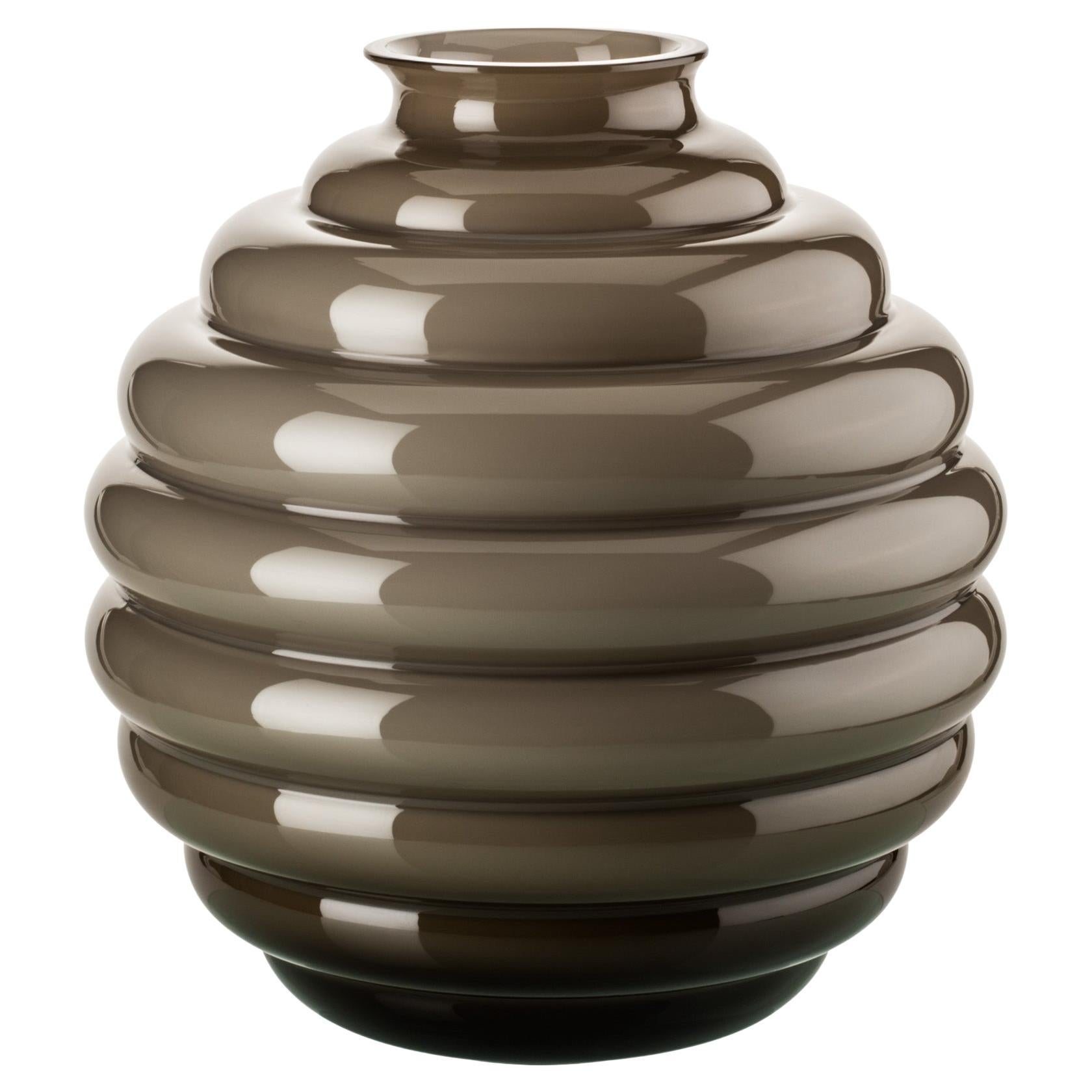 Deco Medium Vase in Grey by Napoleone Martinuzzi For Sale