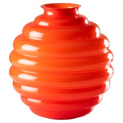 Deco Medium Vase in Orange by Napoleone Martinuzzi