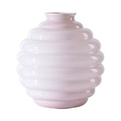 Deco Medium Vase in Powder Pink Glass by Napoleone Martinuzzi