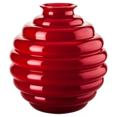 Deco Medium Vase in Red by Napoleone Martinuzzi
