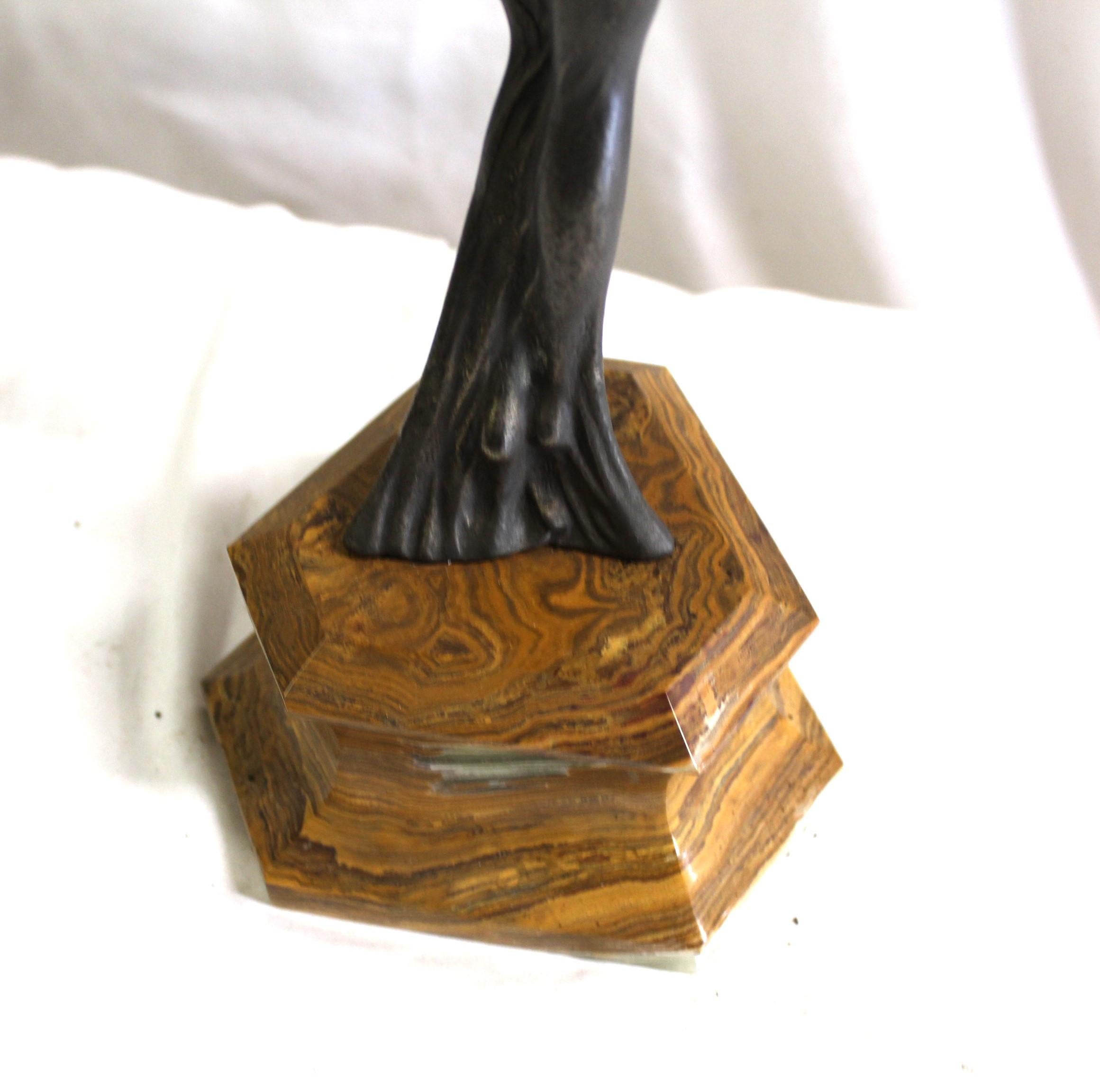 Deco/Modern  Figurine  Marble base In Good Condition For Sale In Los Angeles, CA