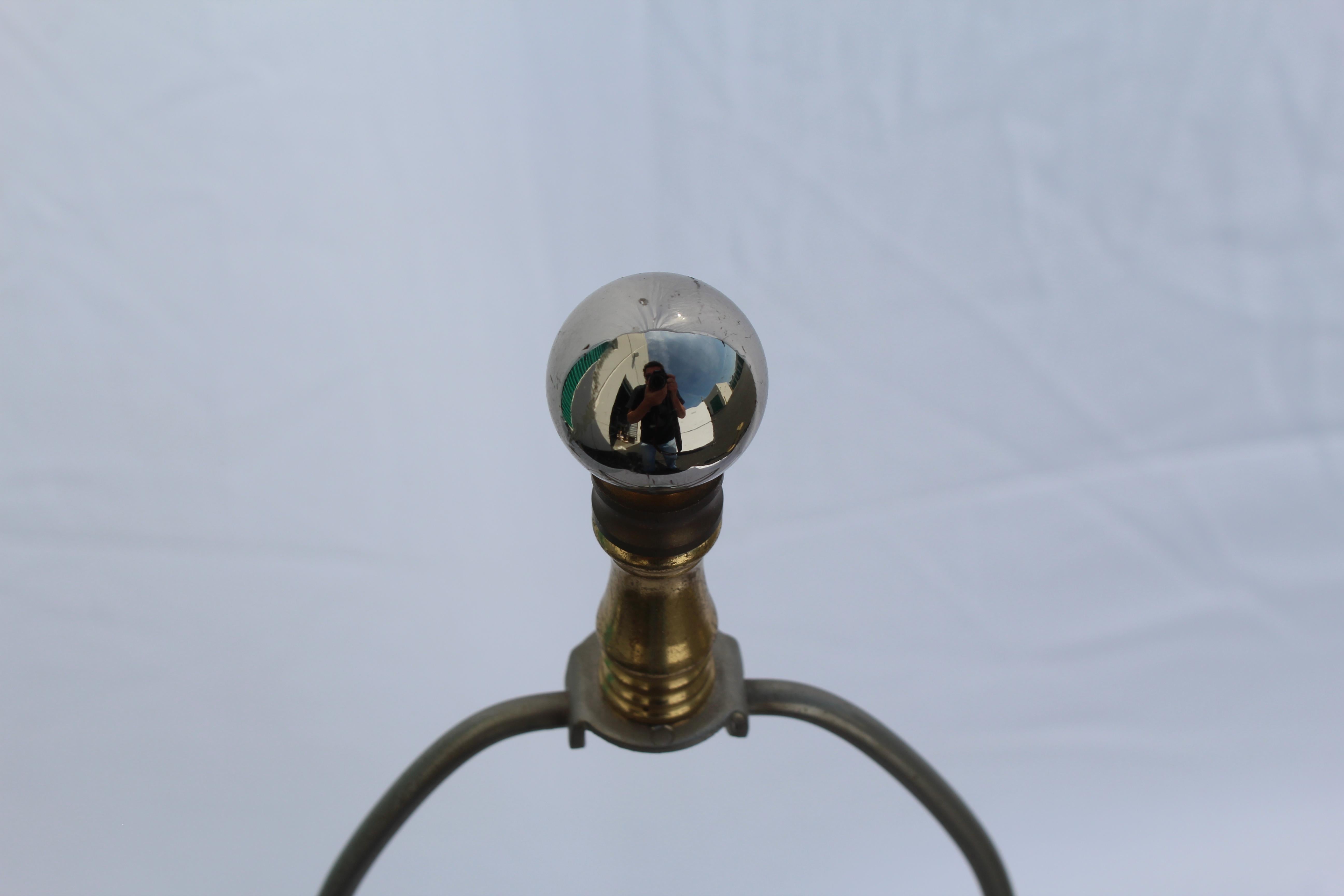 Deco /Modern Rock Crystal Lamp, Hi-Polished Nickel For Sale 1