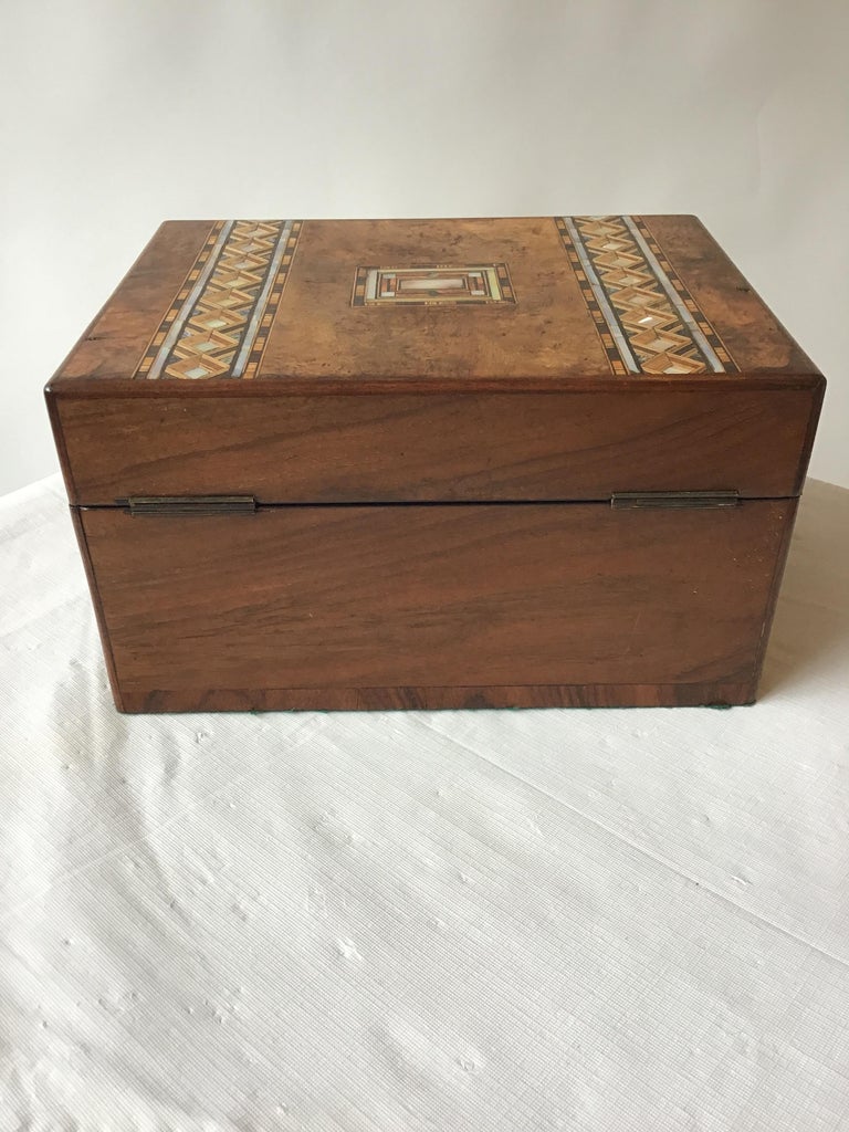 Deco Mother of Pearl Inlaid Box with Hidden Drawer at 1stDibs