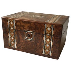 Deco Mother of Pearl Inlaid Box with Hidden Drawer