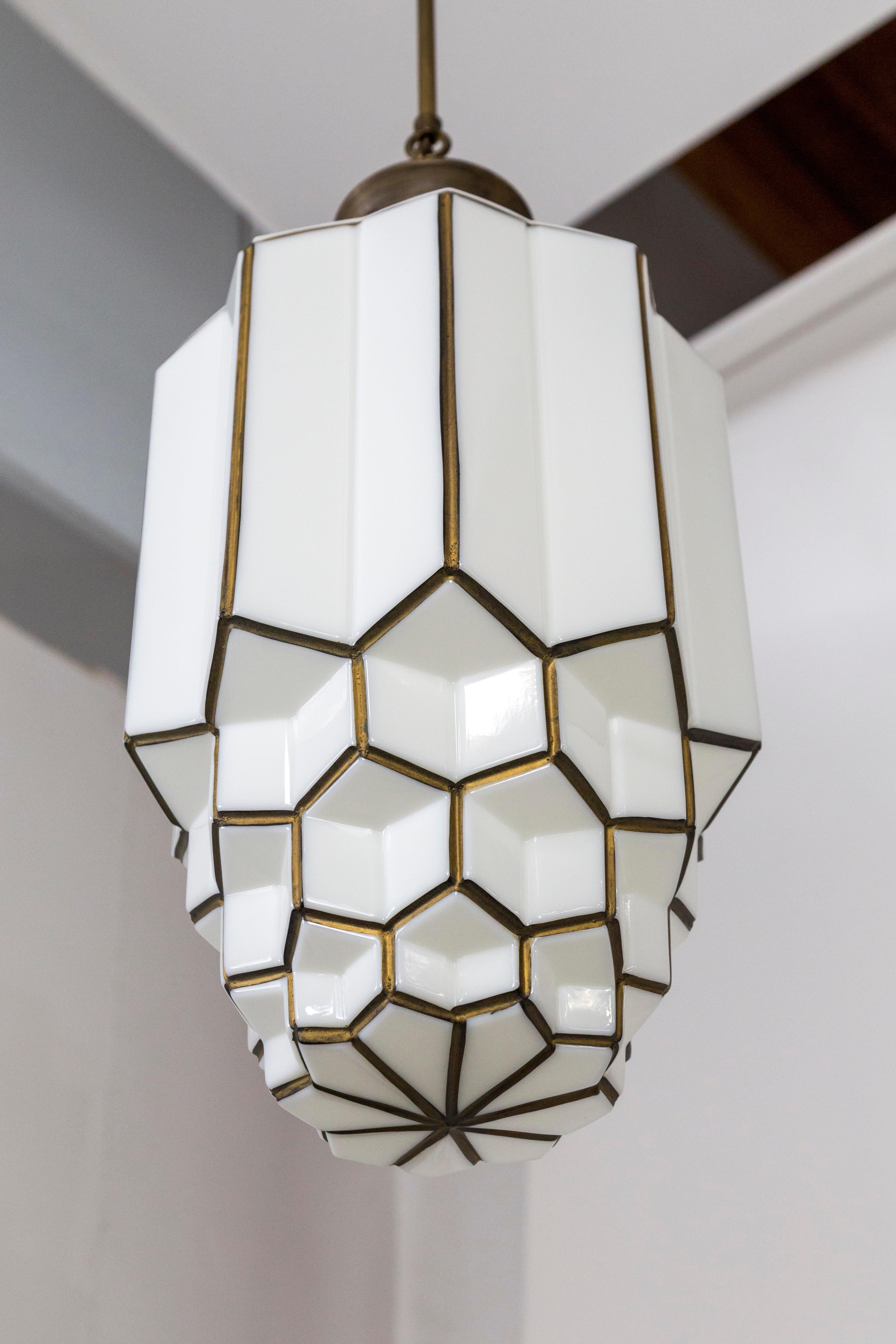 honeycomb globe pendant light