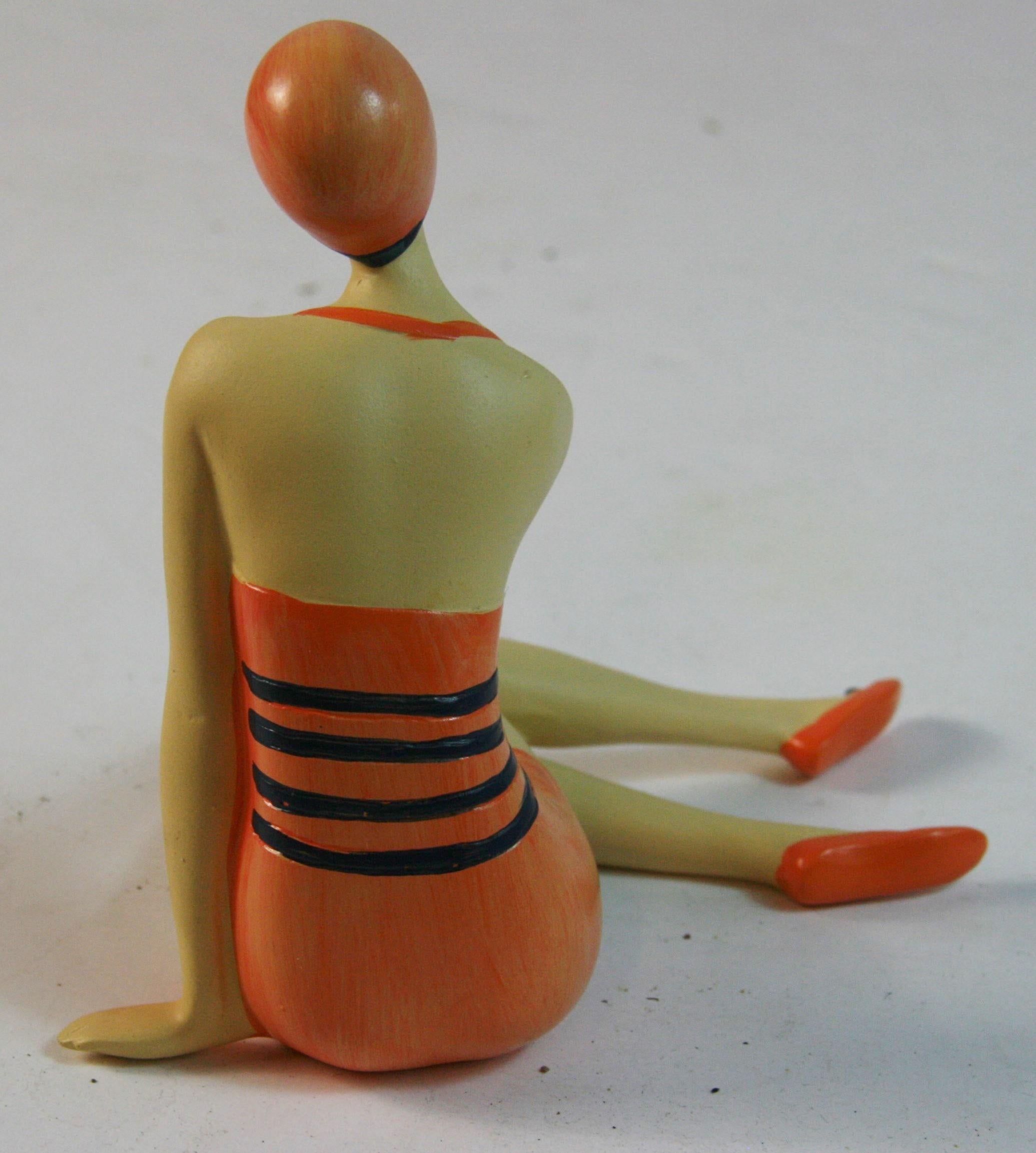 Deco Pair Bathing Beauties Sculptures For Sale 1