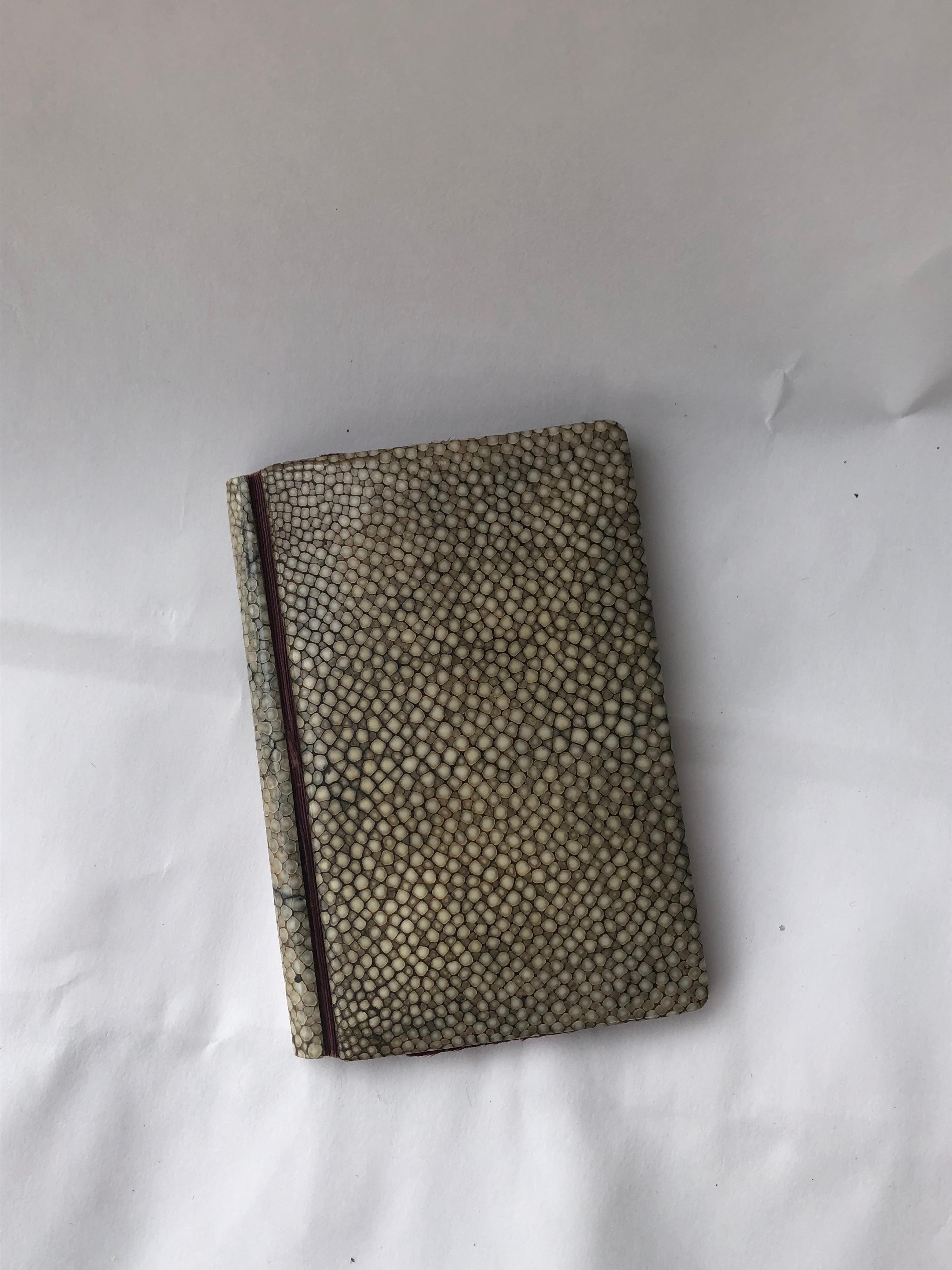 Mid-20th Century Pale Green Shagreen Art Deco Cigarette Case and Shagreen Card Case For Sale