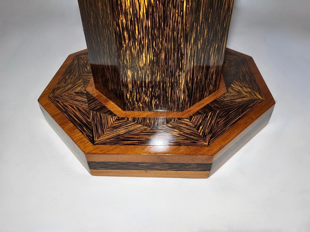 Deco Palm Wood and Shagreen Side Table, France C. 1930 In Good Condition For Sale In Jersey City, NJ