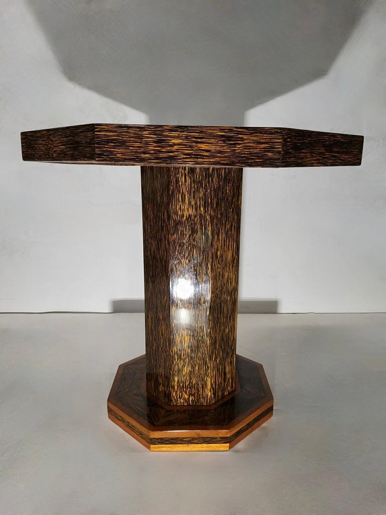 Beistelltisch aus Palmenholz und Chagrinholz im Deko-Stil, Frankreich, ca. 1930 im Angebot 3