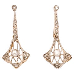 Deco period diamond earrings