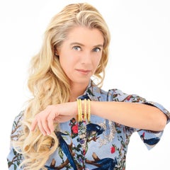 Deco Period Mogul Set of  Four 22k Gold Bangles