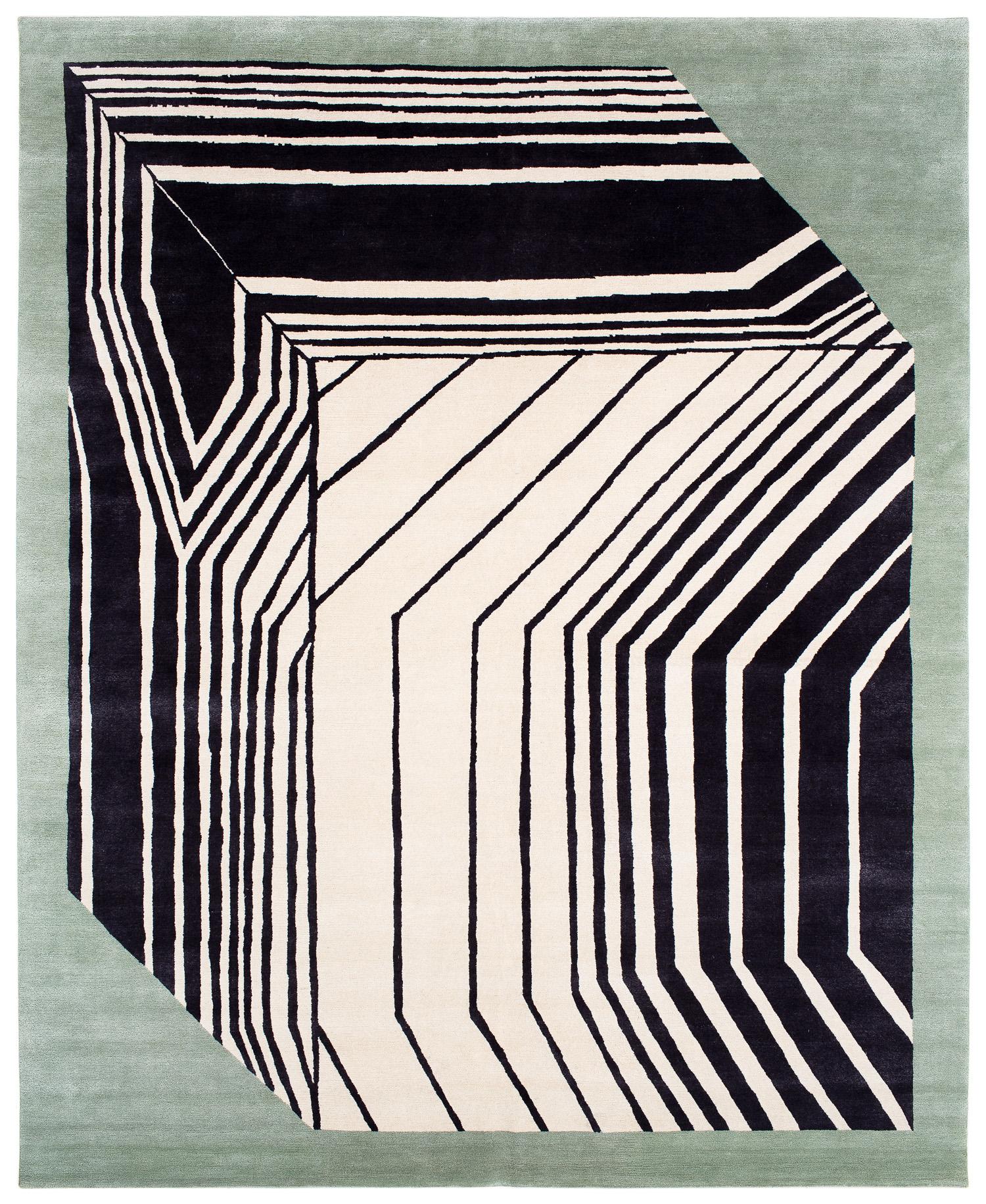 Tappeto di lusso in lana e seta Deco Polygon by Carini Carpets x Michelle Weinberg in vendita 8