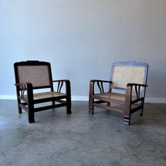 Sedie Deco in rattan, una coppia