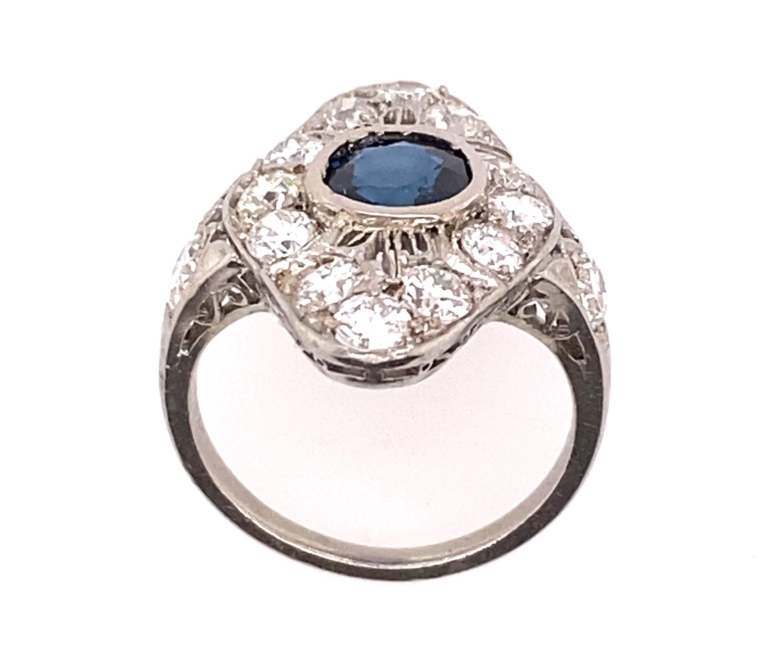 Explore the Timeless Grace of our 1910's Antique Platinum Art Deco Sapphire Diamond Ring, Boasting 3.30cttw. An Exquisite Blend of History and Charm


Showcasing a Jaw-Dropping 1.50ct Captivating Round Blue Sapphire Showstopper 

Sapphire Surrounded